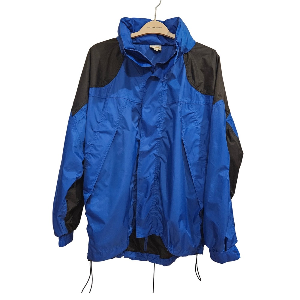 Bass Pro Shops Blue and Black Windbreaker Lightweight Jacket Layering‎ Essential